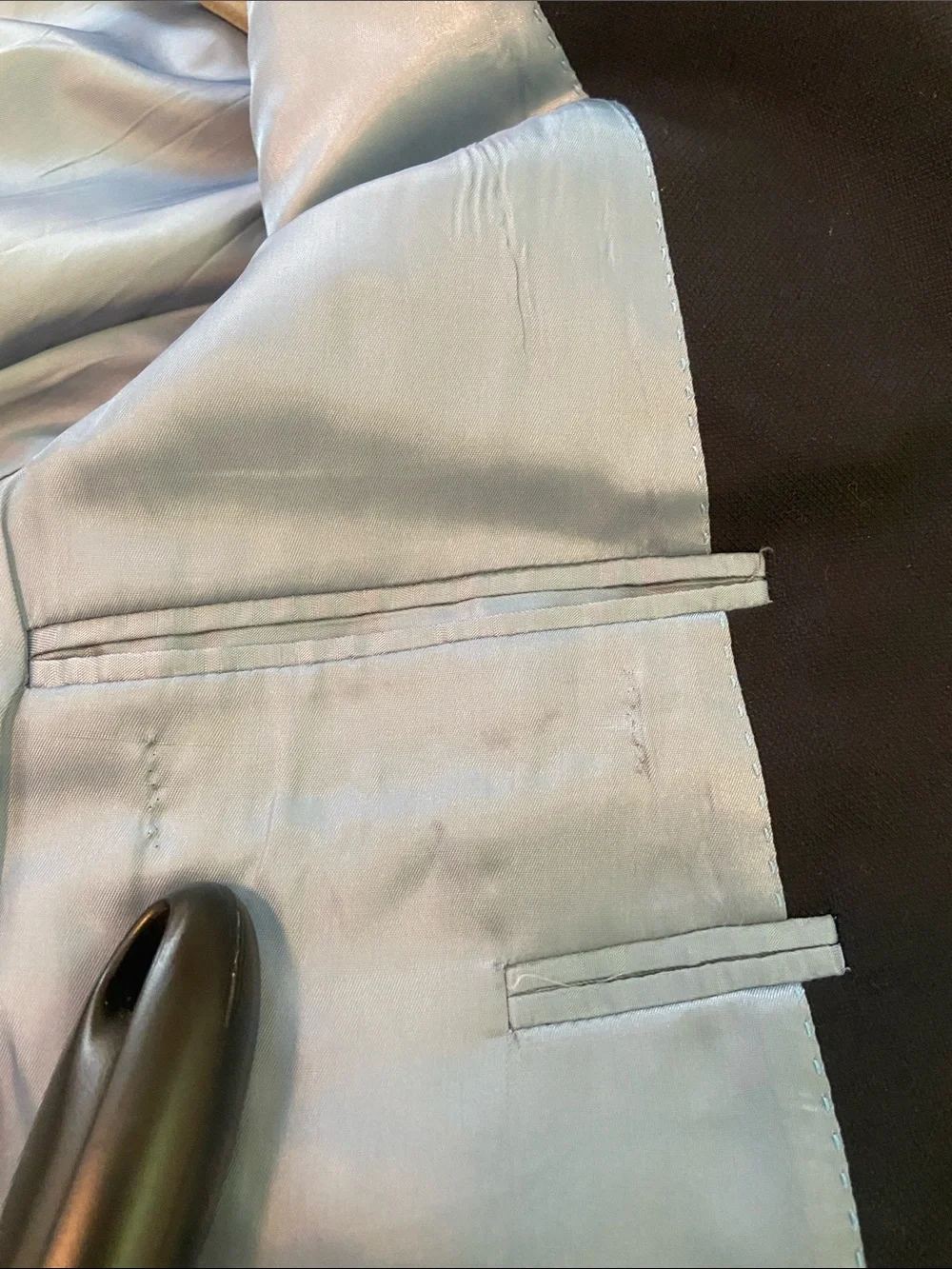 Peter Millar Sport Coat Blazer‎ 44R Navy Wool 2-Button Golf/FLy Fishing Patch